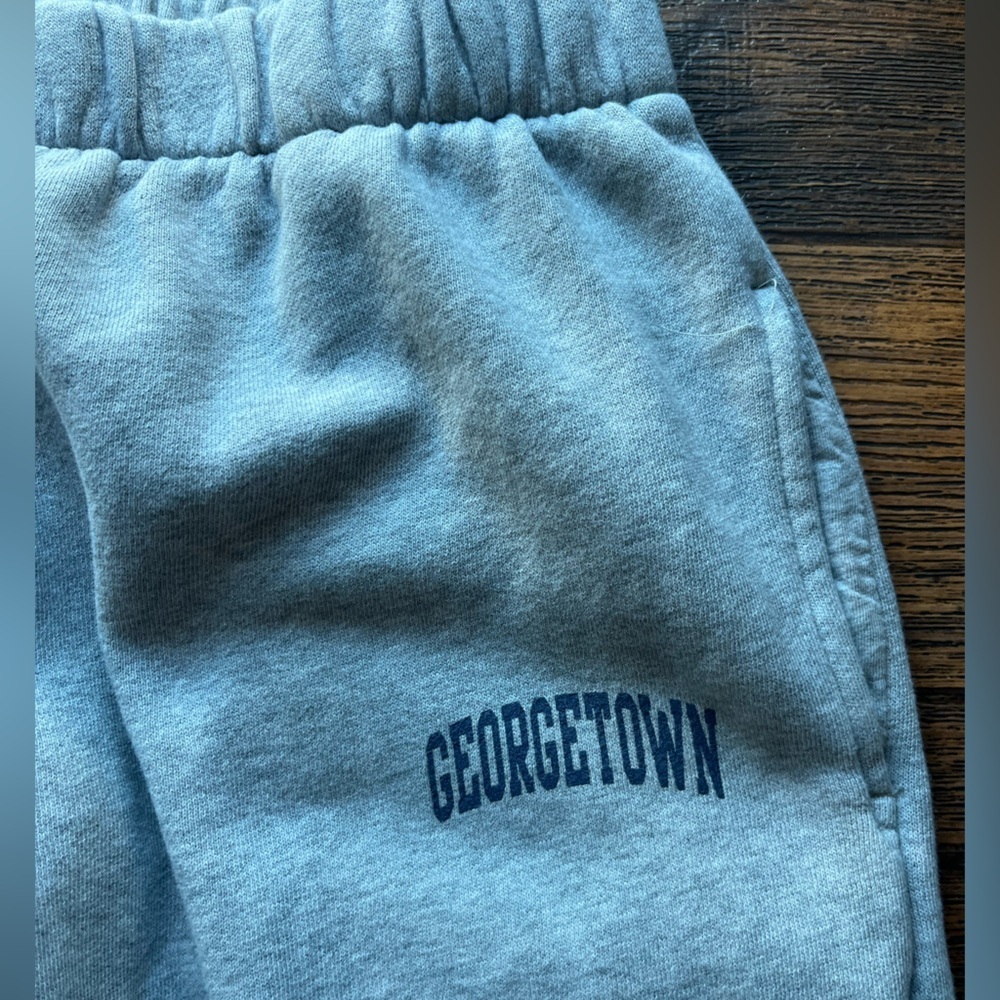 Women's Georgetown Joggers Gray University Solid XS Sweats NCAA Active Big East